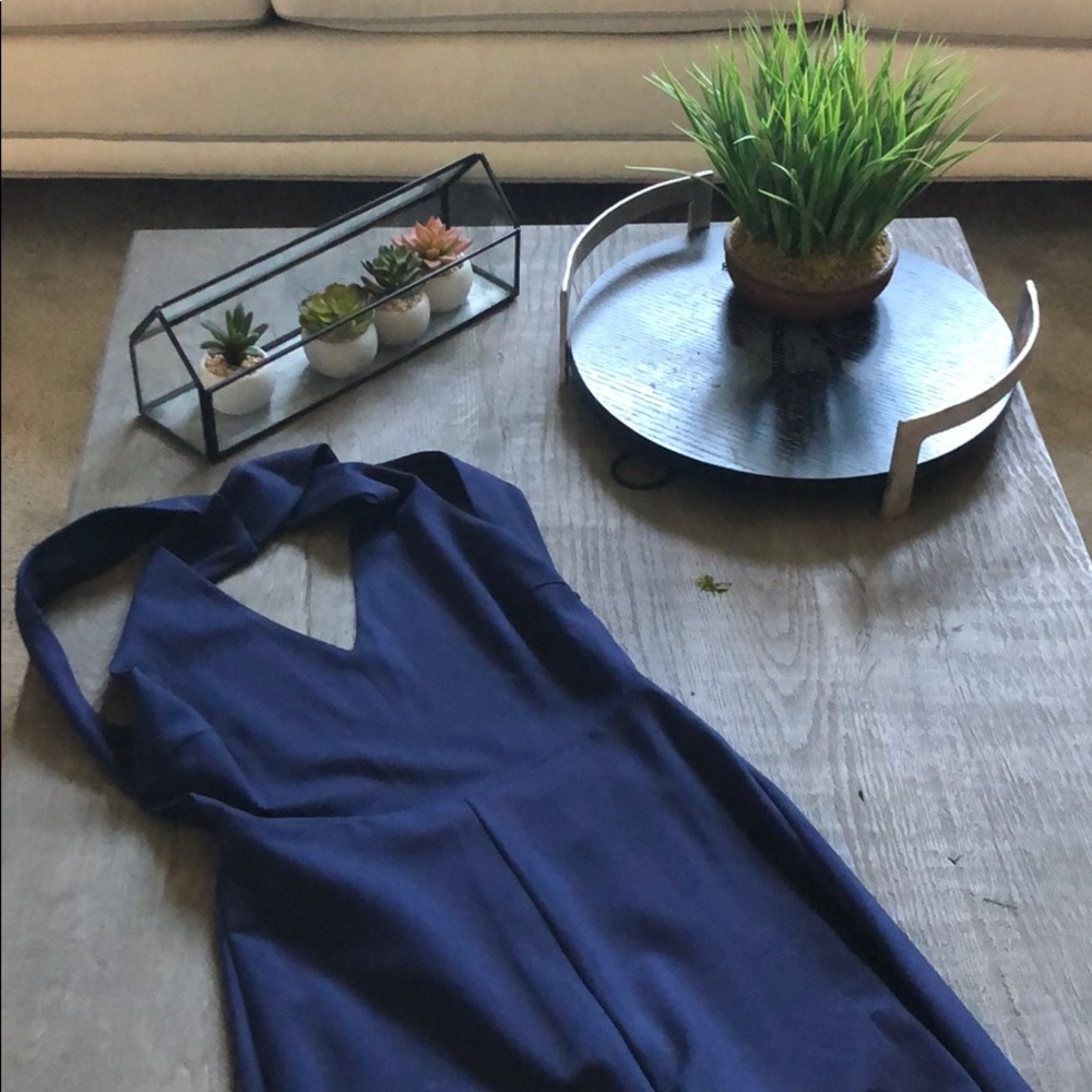 Vici dolls cross back halter jumpsuit. MED